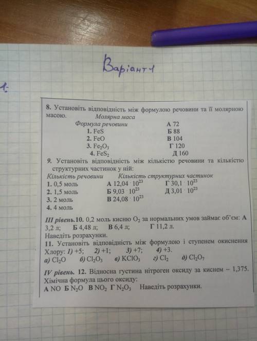 Кр по химии, не сделать всё, хотя бы то на что знаете ответы, заранее огромное