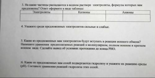 с заданием Тема: теория электрической диссоциации Мои в-ва: ZN(OH)2 HCIO4 HCI CA(OH)2 H2CO3