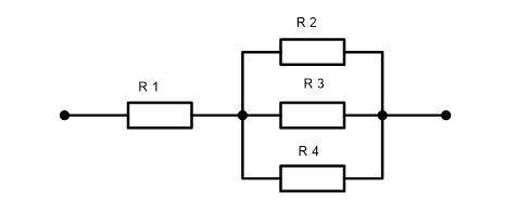 Рассчитать: 1. Эквивалентное сопротивление цепи и общий ток.2. Падение напряжения и токи всех сопрот