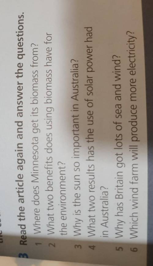 Read the article again and answer the questions ​