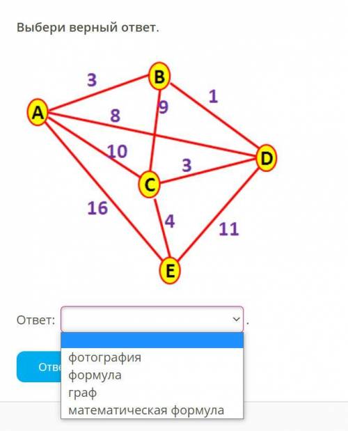 Выберите верный ответ:
