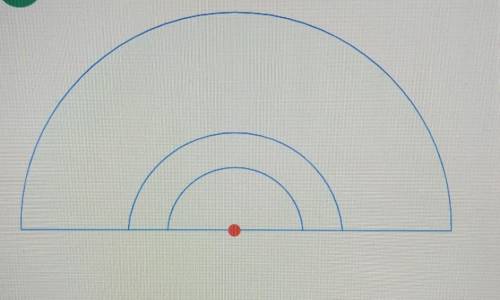На рисунке в полуокружность, с радиусом 2 см, концентрически построена полуокружность, радиус которо