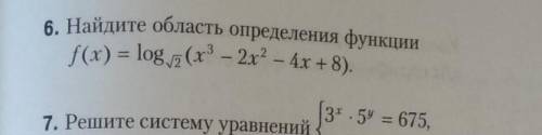 6. Найдите область определения функции​