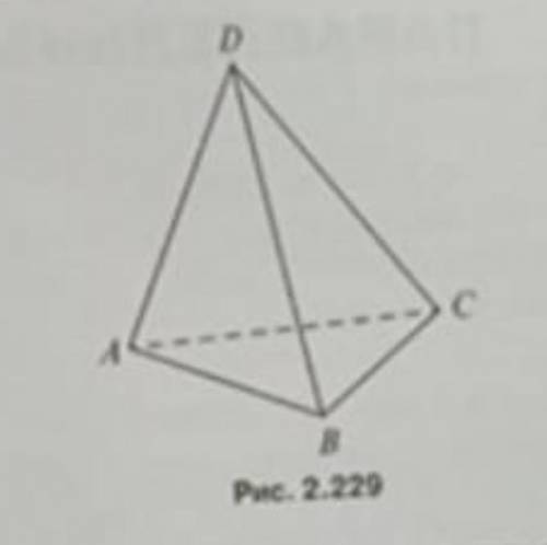 На рис. 2.229 изображена треугольная пирамида с вершинами A, B, C, D. Докажите, что все грани этой п