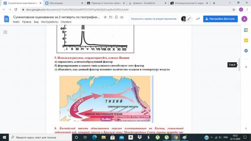 Используя рисунок, охарактеризуйте, климат Японии а) определите, климатообразующий фактор б) формиро