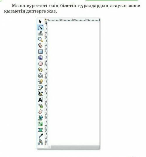 Мына суреттегі өзің білетін құралдардың атауын және қызметін жаз отнш керек отнш​