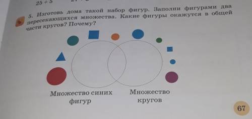 изготовить дома такой набор фигур Запомни фигуры фигурами 2 пересекающихся множества Какие фигуры ок