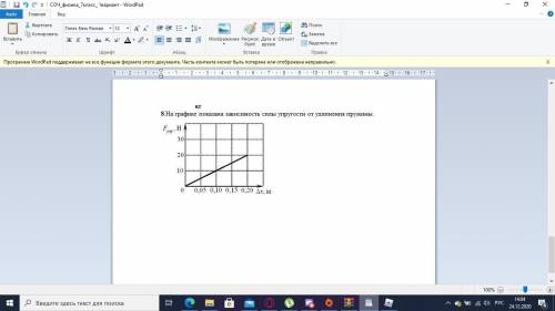 На графике показана зависимость силы упругости от удлинения пружины. Определите коэффициент жесткост