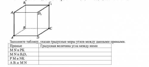 2.В кубе ABCDA 1 B 1 C 1 D 1 точки М и N– середины ребер AD и DC соответственно. Р и K – точки перес