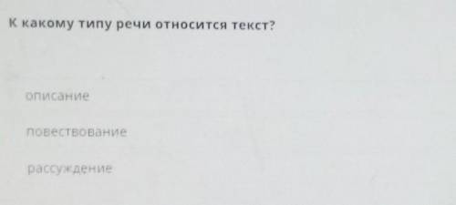 Какой тип речи относится текст описание повествование рассуждение