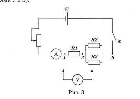 Ход работы. 1. Соберите электрическую цепь (см. рис. 3). 2. При реостата установите в цепи определен