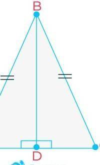 Докажите теорему . В равнобедренном треугольнике медиана, биссектриса и высота,проведенные к основан