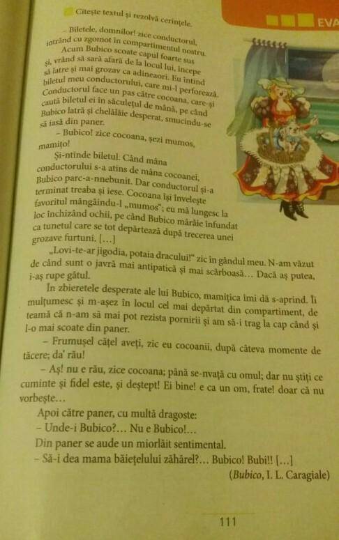 4. a) Indentifica doua repere spațiale din text.b) Numește personajele care iau parte la acțiune.c)