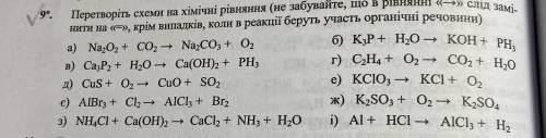 Розставте коофіценти! До ть, будь ласка! Я буду дуже вдячна!