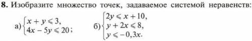 Изобразите множество точек, задаваемое системой неравенств: