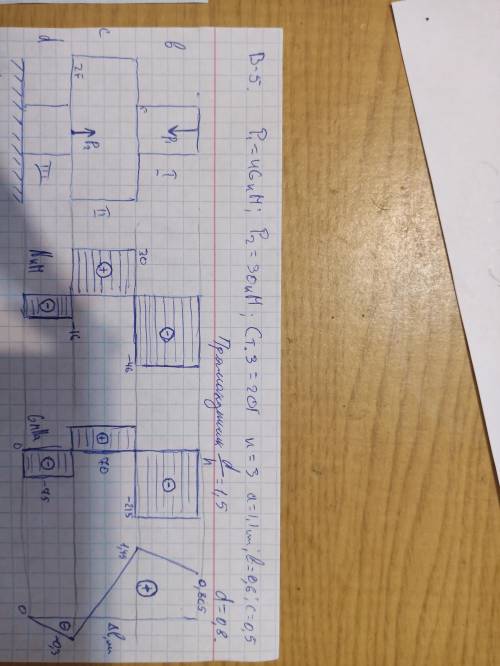 Растяжение сжатие ступенчатого стержня. Найти. N кН G мПа Дельта l С епюрами... У меня чьот неправил