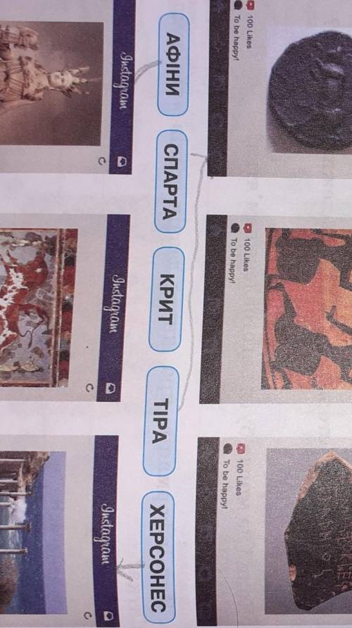 Уявіть,що ви здійснили мандрівку.У вашій Instagram-історії зібралася колекція фото.З'єднайте їх з ка