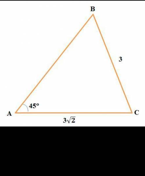3. В треугольнике ABC даны две стороны ВС = 3, AC = 3/2 и 2А,равный 45°. Найдите угол В.​