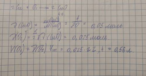 Вычислите объем, который прореагирует с медью в случае образования 4 гмеди (II) оксида.​