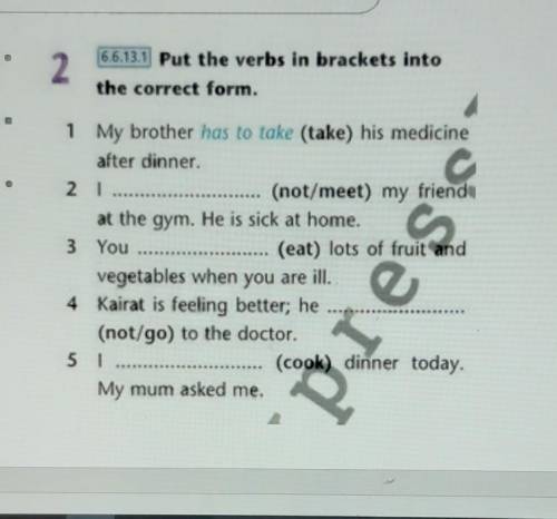 Put the verbs in brackets into the correct form