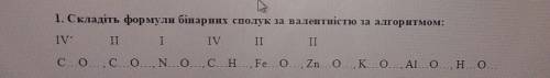 Складіть формули бінарних сполук за валентністю за алгоритмом​