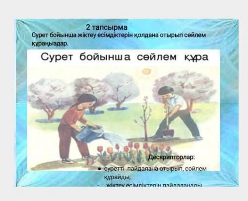 Сурет бойынша жіктеу есімдіктерін қолдана отырып сөйлем кұраңыздар.​