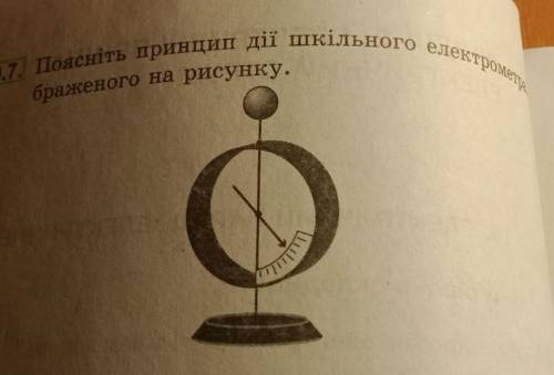 Поясніть принцип дії шкільного електрометра​