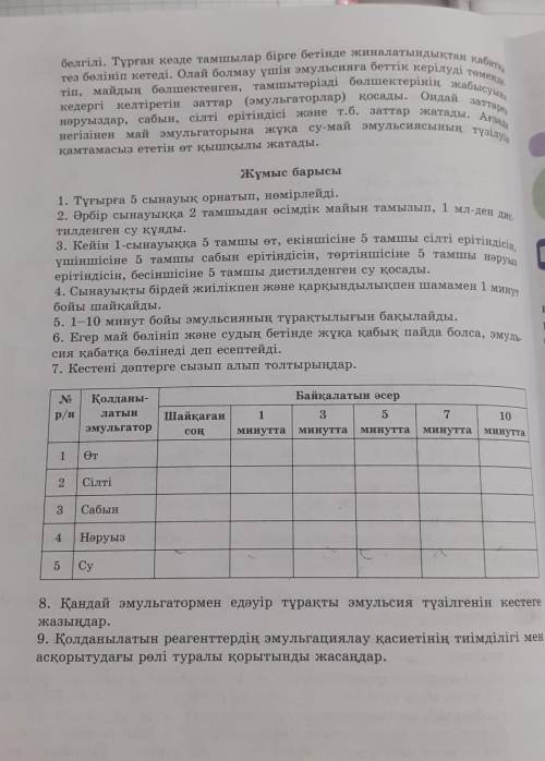 3 зертханалық жұмыс, Оттің терінен майлардың эмульгациялануын зерттеу Мақсаты: майларды эмульгацияла