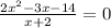\frac{{2x}^{2} - 3x - 14}{x + 2} = 0