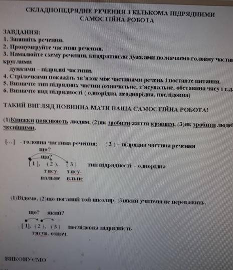 Cкладнопідрядне речення з кількома підрядними