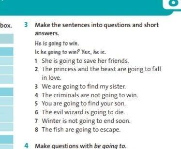 Make the sentences into questions and short answers ​