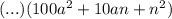 (...)(100a ^{2} + 10an + n ^{2} )