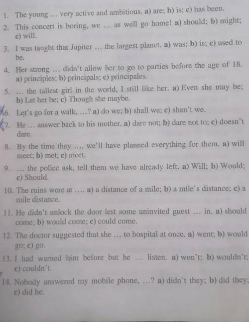 Choose the right answers only ,not whole question !