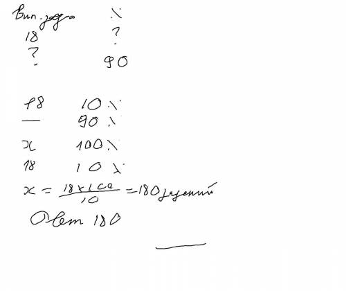 после того как Али выполнил 90% заданий, ему осталось выполнить еще 18 заданий. Сколько Али всего за