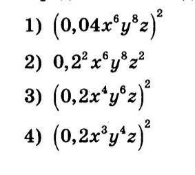 Представьте в виде квадрата одначлена 0,04х6у8z²
