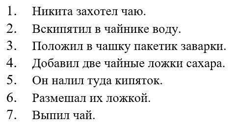 Пожайлуста Расположите последовательно действия в алгоритме приготовления чая: 2.Расположите послед