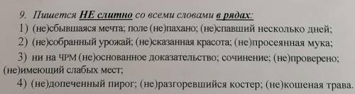 Пишется НН слитно со всеми словами в рядах.​