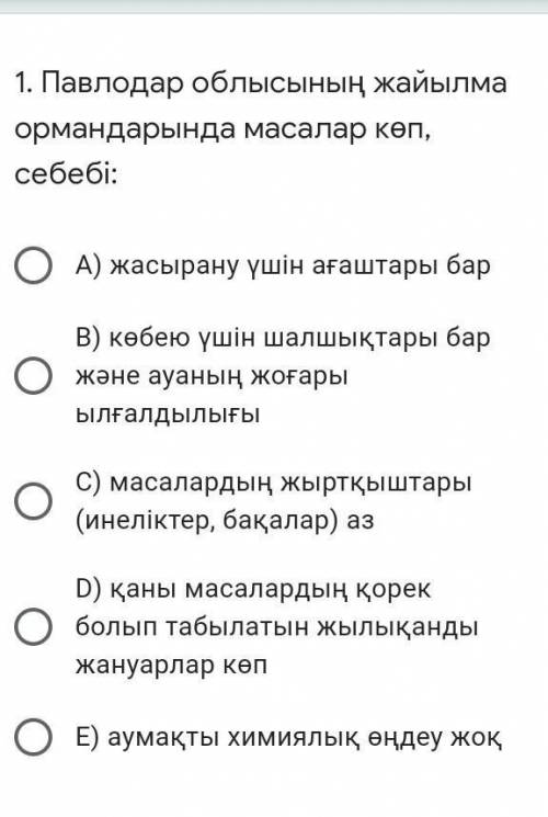 Павлодар облысының жайылма ормандарында масалар көп, себебі:​