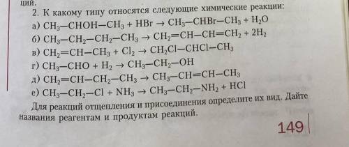 К какому типу относятся слудующие химические реакции​