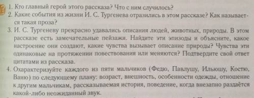 ответьте только на 1, 2 и 4 вопросы(Сказка И.С. Тургенев Бежин Луг)​