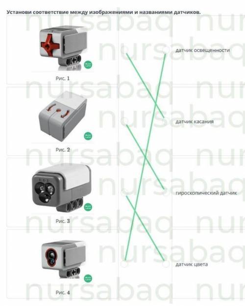 Гироскопический датчикУстанови соответствие между изображениями и названиями датчиков.​