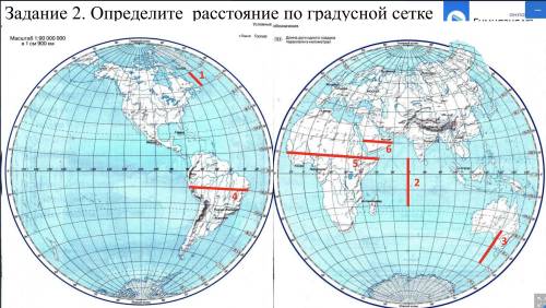 найдите расстояние по градусной сетке