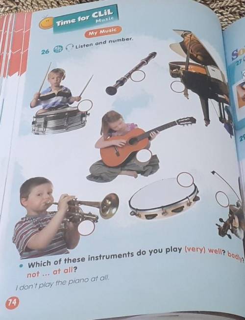 • Which of these instruments do you play (very) well? badly? not ... at all? помагите​