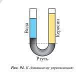 налиты ртуть, вода и керосин. Кавова высота слоя керосина, ссли высота столба воды -20 см и в правом