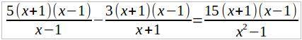 Решите паже 5/(x – 1) – 3/(x + 1) = 15/(x2 – 1)