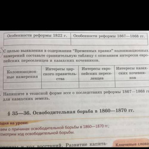 2. С целью выявления в содержании “Временных правил” колонизационных намерений составьте сравнительн