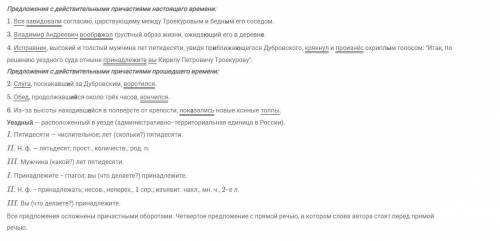 Найти все причастие 1.Все завидовали согласию царствующему между Троекуровым и бедным его соседом.2.