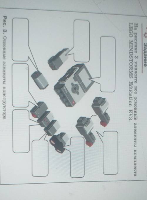 Задание На рисунке 3 укажите все основные элементы комплектаLEGO MINDSTORMS Education EV3.Рис. 3. Ос