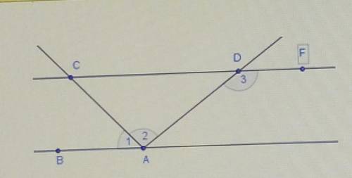 8. На рисунке СF||ВА, угол 1= углу 2, угол 3=140°. Найдите угол АСF​