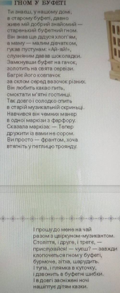 Скільки років гному?Що він любить робити? Як він виглядає? Які в нього друзі? Гном у Буфеті.​